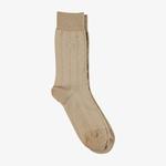Lacoste Erkek Uzun Çizgili Bej Çorap