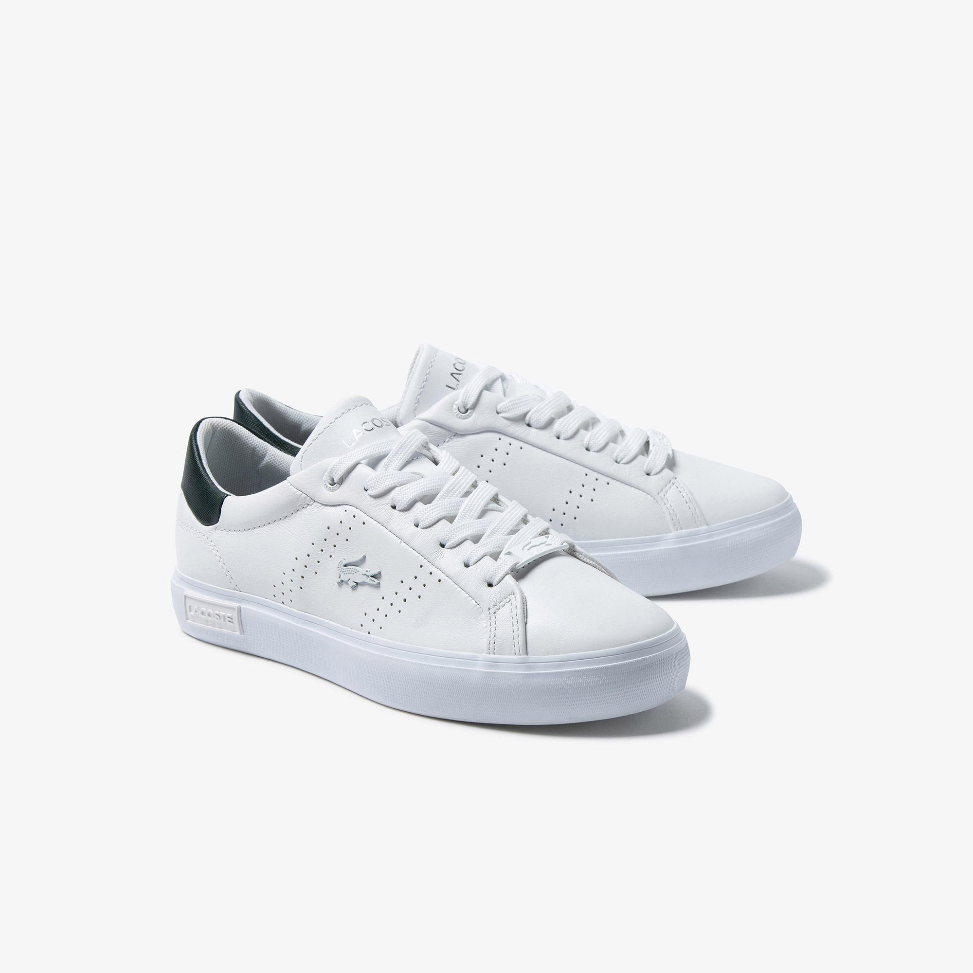 Lacoste Powercourt 2.0 Kadın Deri Beyaz Sneaker