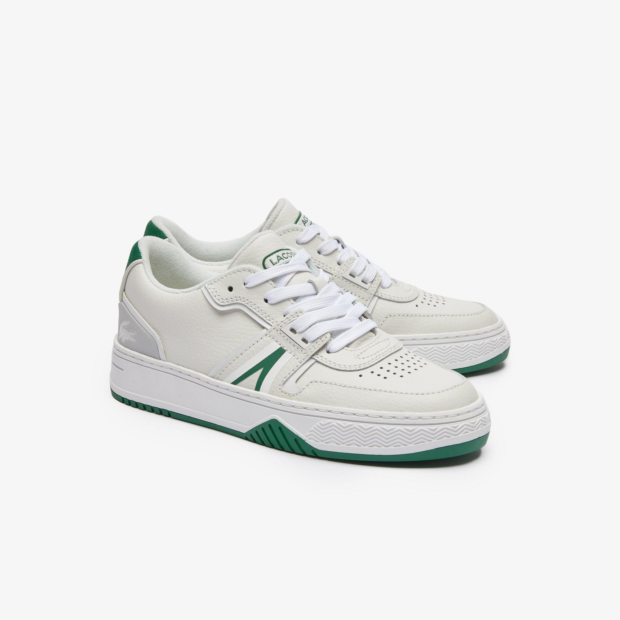 Lacoste L001 0321 1 Sfa Kadın Deri Beyaz - Yeşil Sneaker