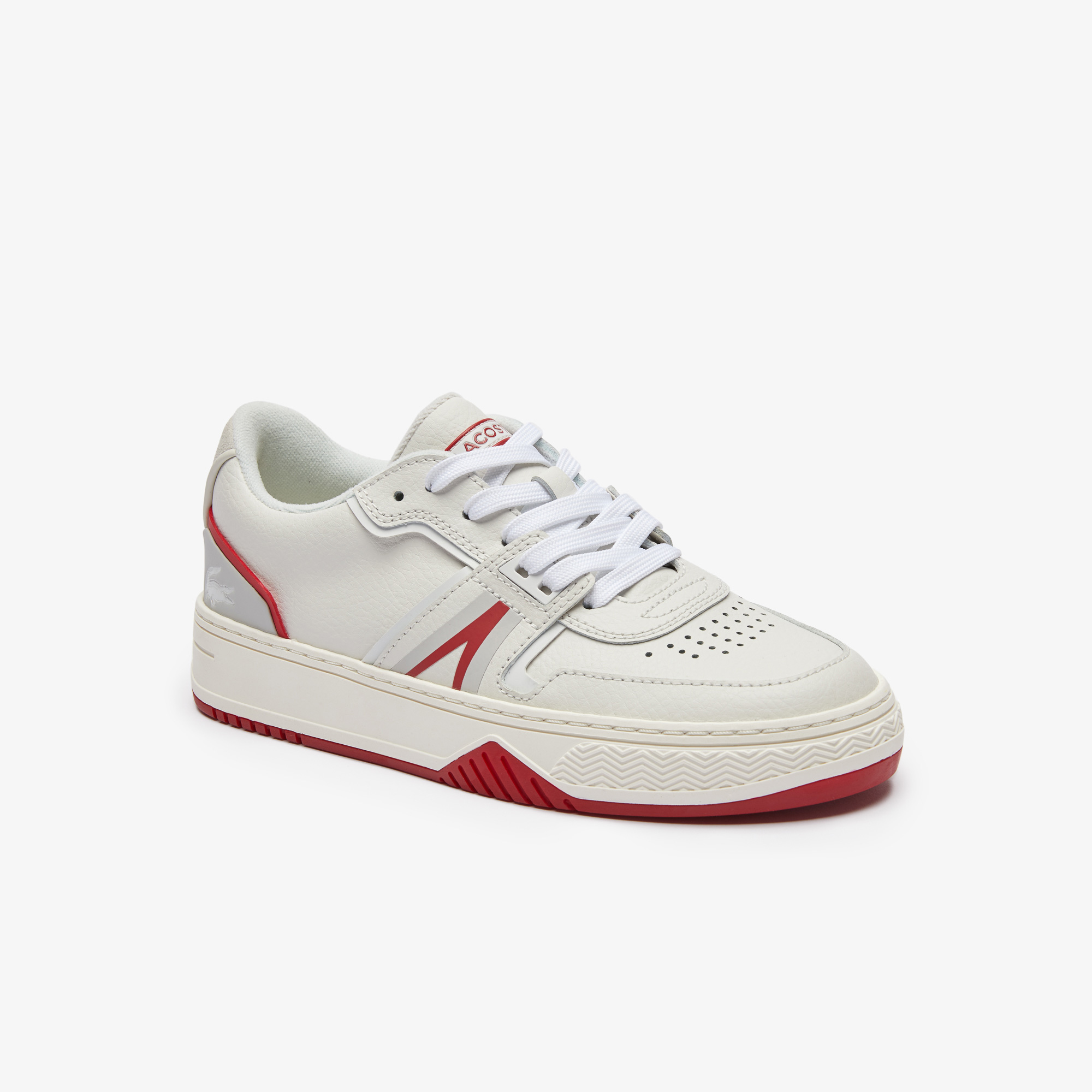Lacoste L001 0321 1 Sfa Kadın Deri Beyaz - Kırmızı Sneaker. 1