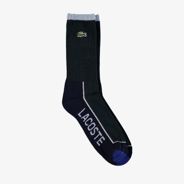 Lacoste Erkek Uzun Baskılı Lacivert Çorap
