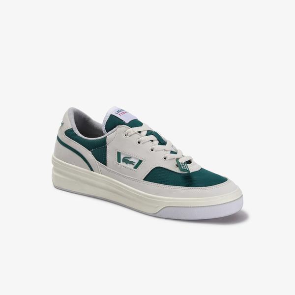 Lacoste G80 Og 120 1 Sma Erkek Beyaz - Koyu Yeşil Deri Sneaker