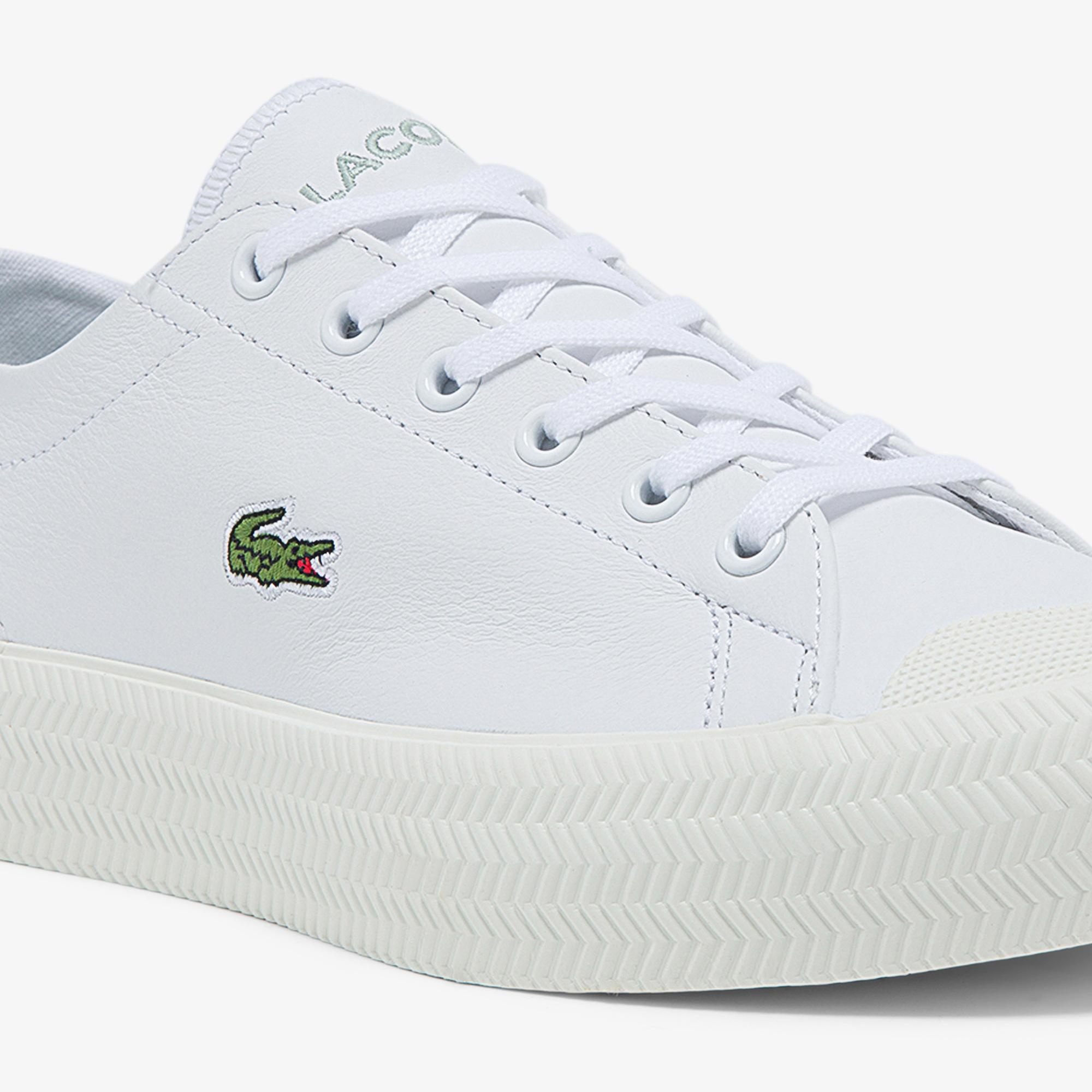Lacoste Gripshot 0121 1 Cfa Kadın Deri Beyaz Sneaker. 7