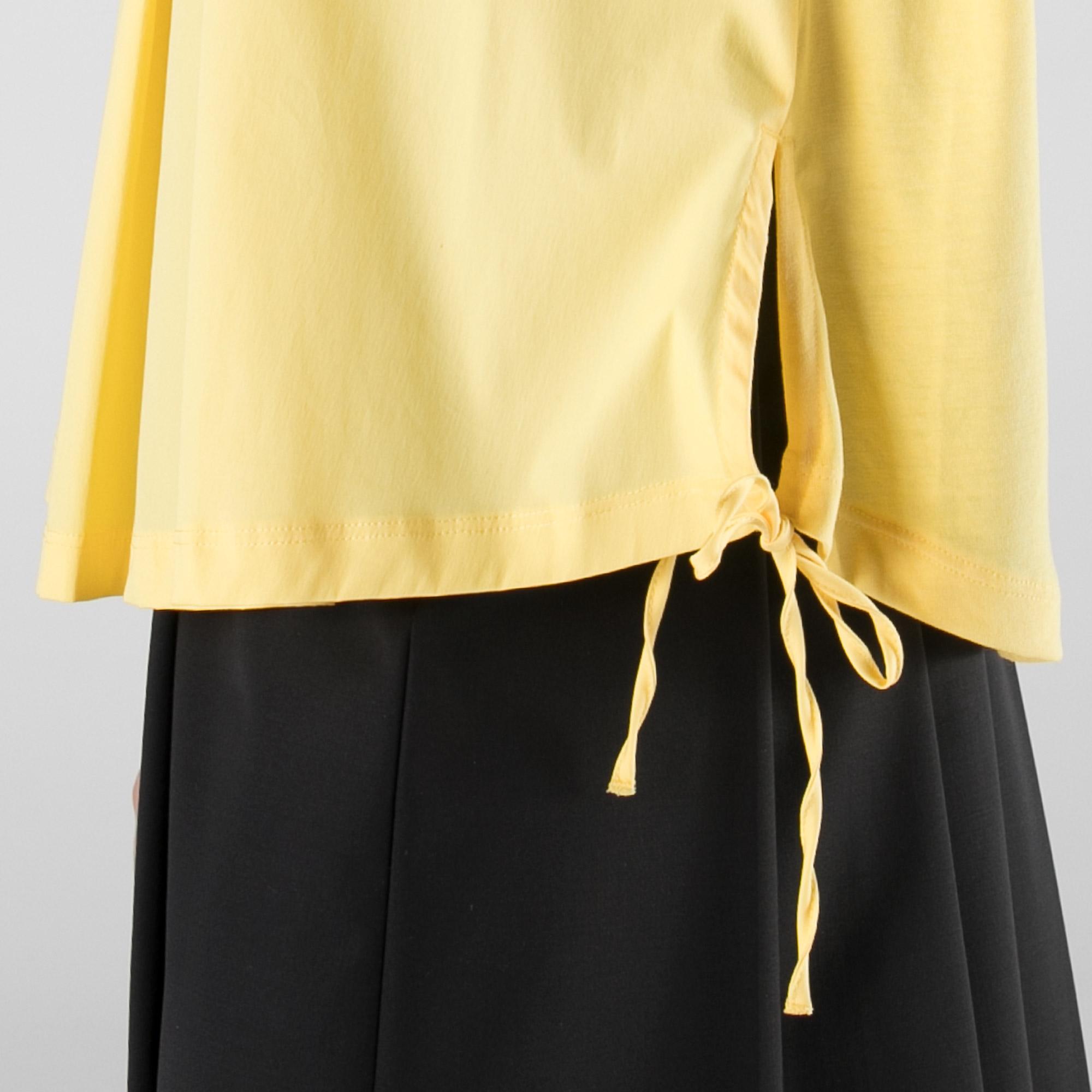 Lacoste Kadın Loose Fit Kısa Kollu Sarı Gömlek. 3