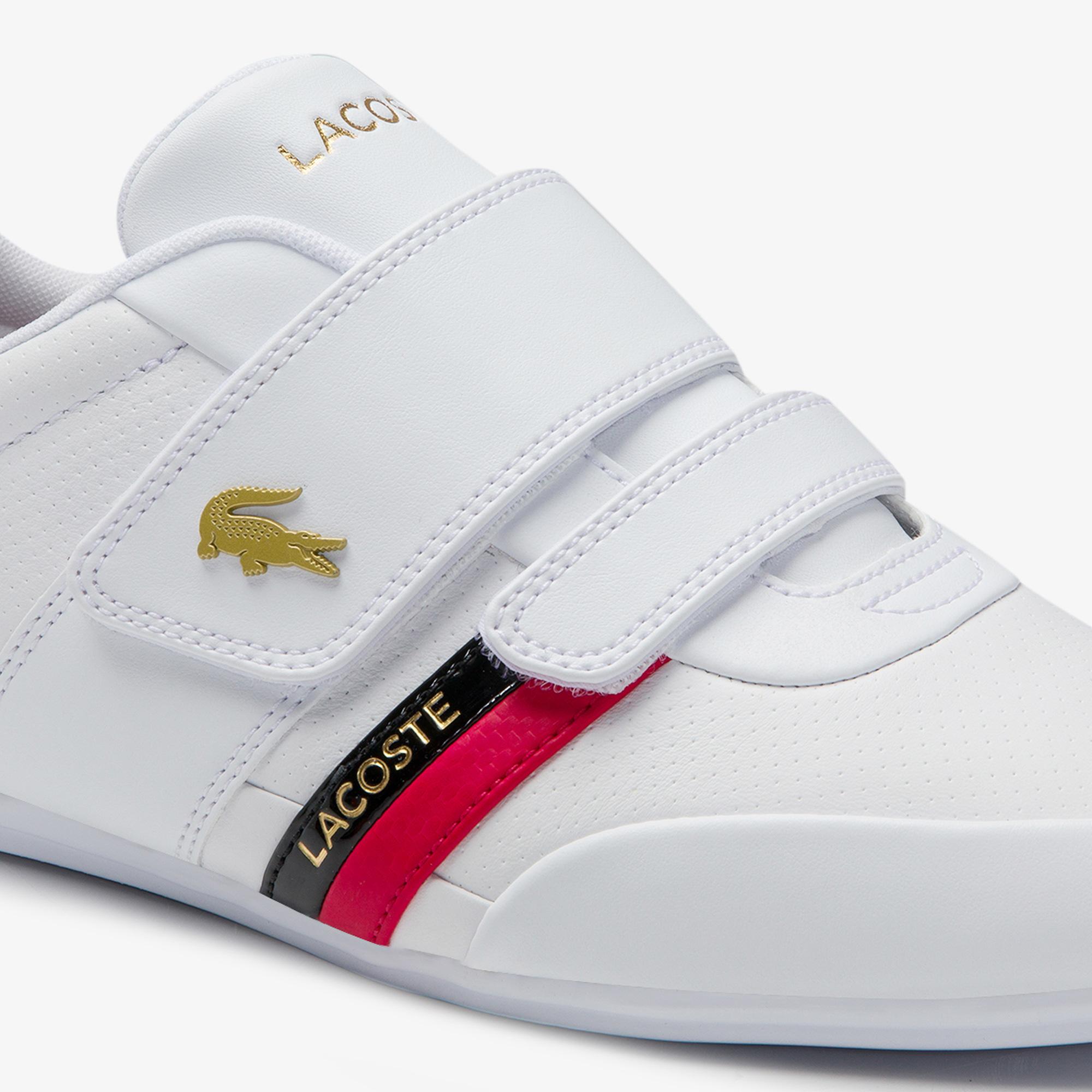 Lacoste Misano Strap 0120 1 Cma Erkek Beyaz - Kırmızı Sneaker