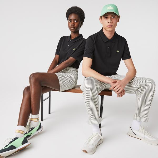 Lacoste L!VE Unisex Relaxed Fit Siyah Polo