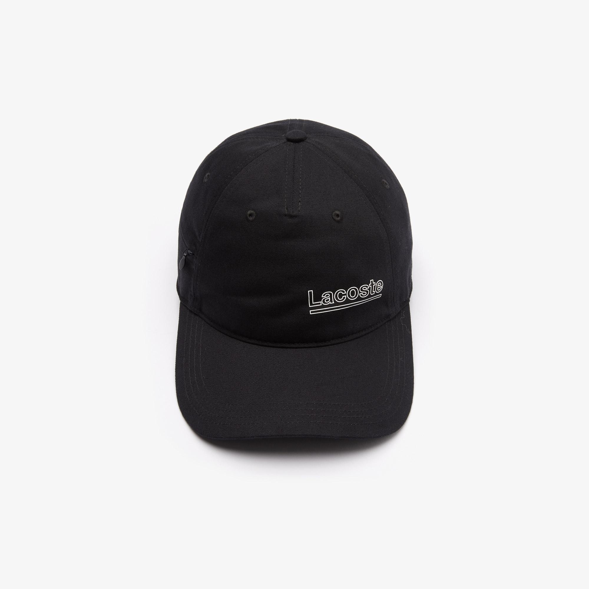 Lacoste L!VE SPORT Unisex Nakışlı Siyah Şapka