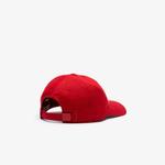 Lacoste SPORT Erkek Baskılı Kırmızı Şapka
