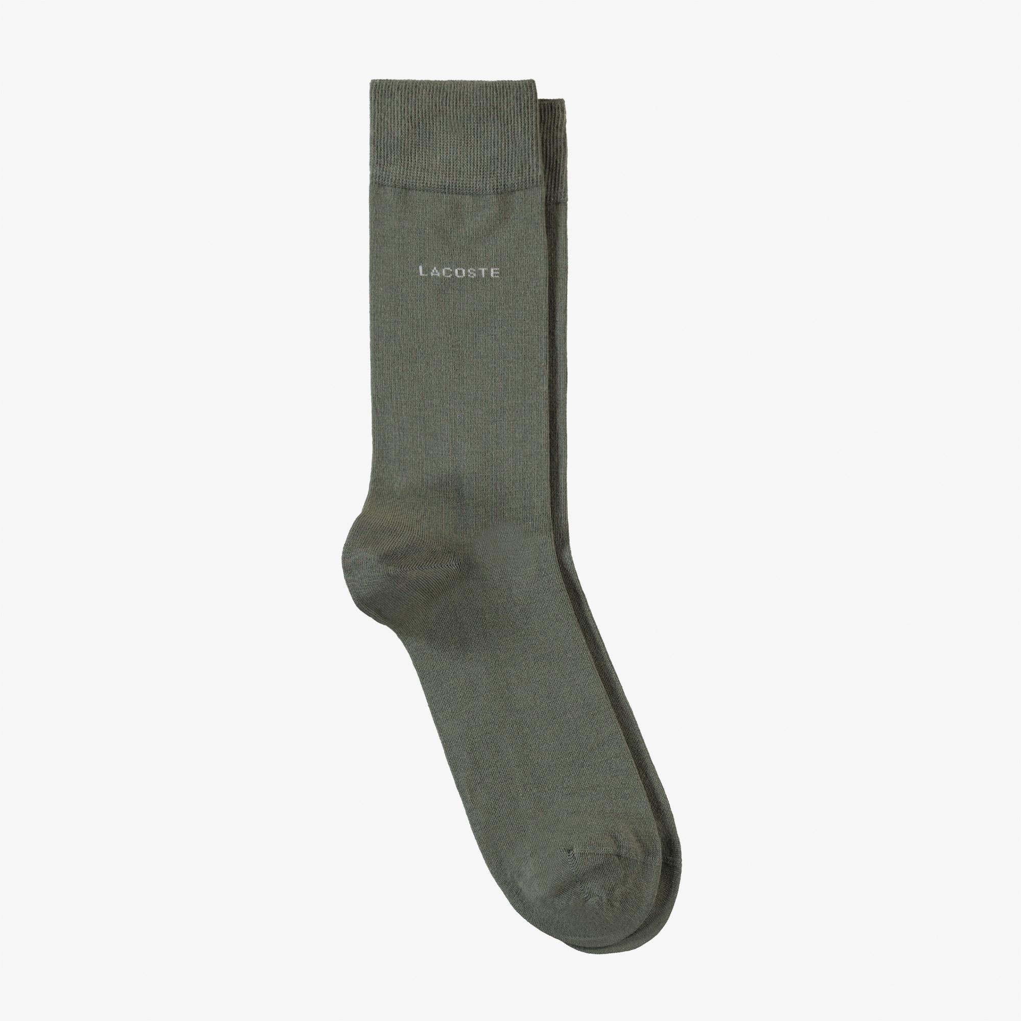 Lacoste Erkek Uzun Desenli 2'li Koyu Yeşil Çorap. 6