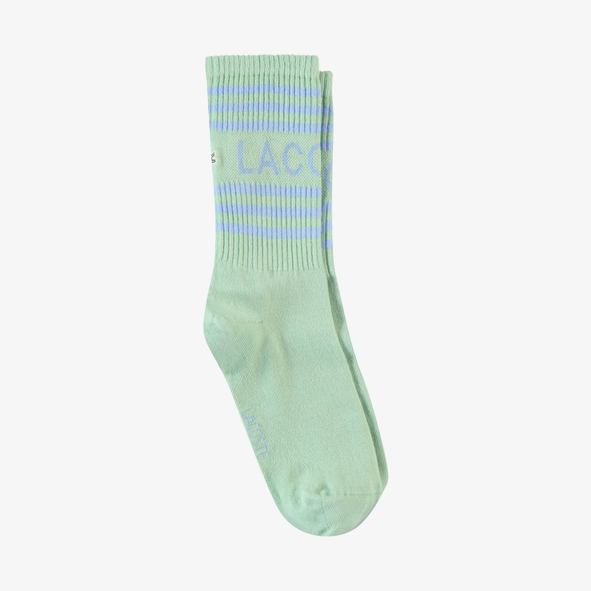 Lacoste Kadın Uzun Baskılı Açık Yeşil Çorap. 1
