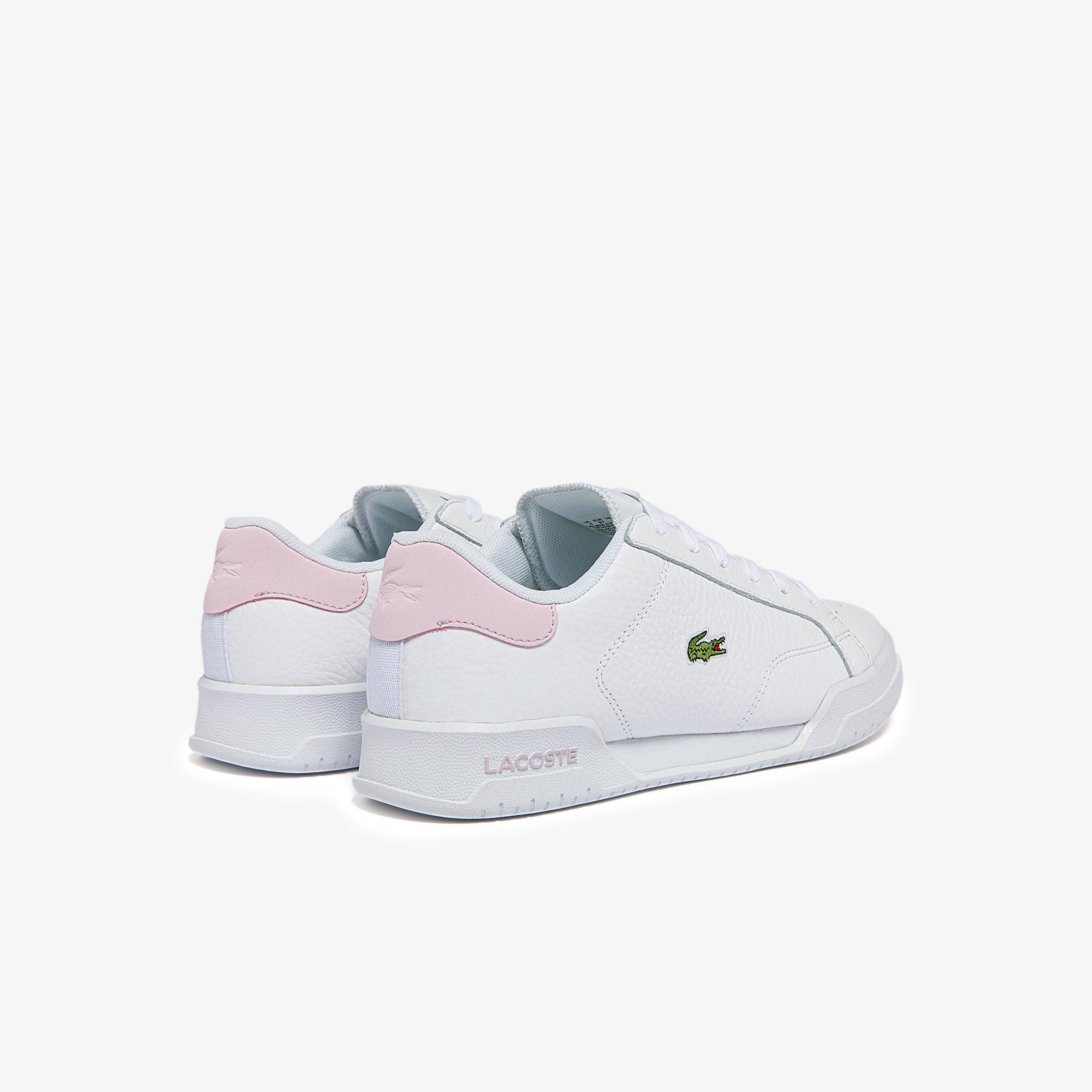 Lacoste SPORT Kadın Twin Serve Deri Açık Beyaz Sneaker. 7