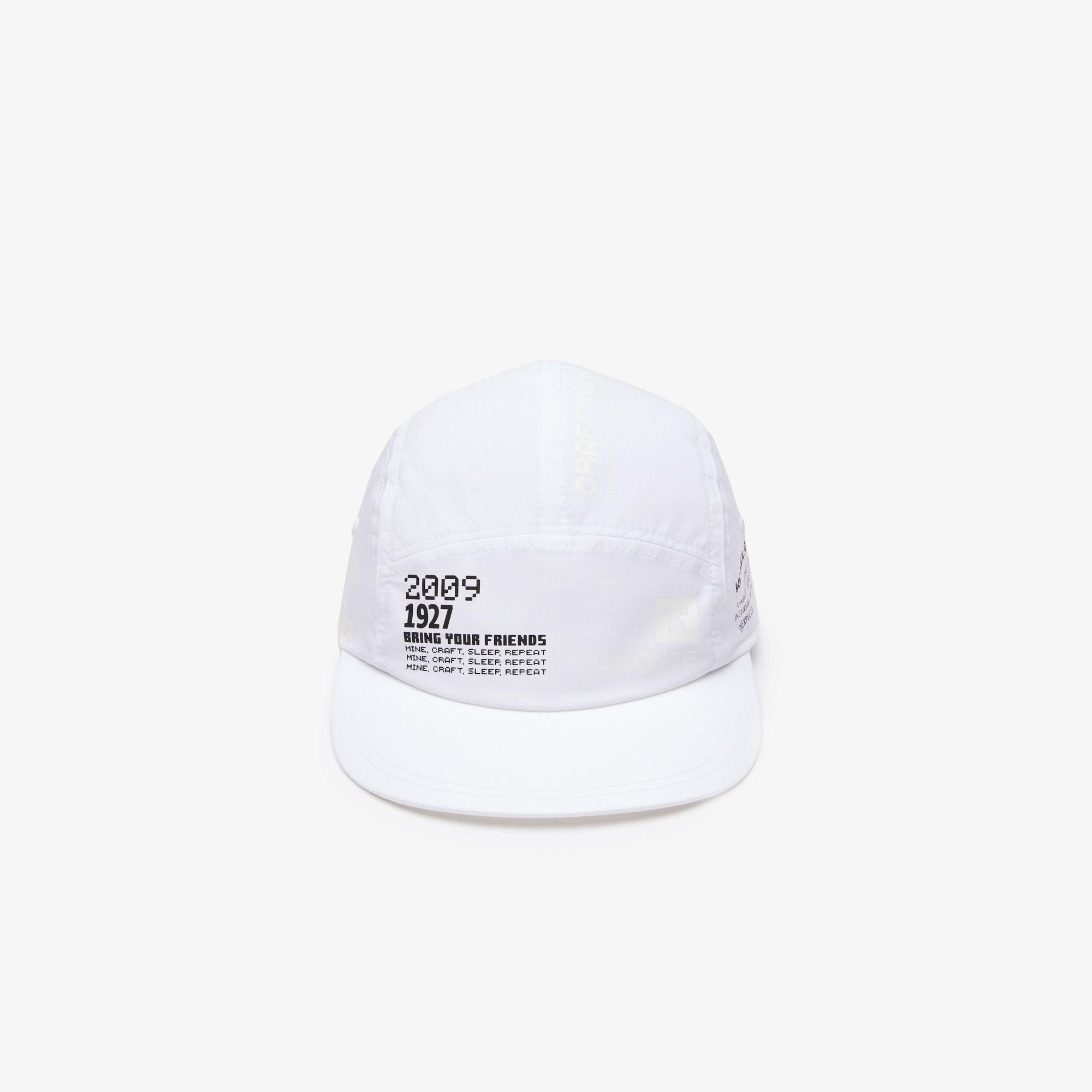 Lacoste X Minecraft Unisex Baskılı Beyaz Şapka. 4