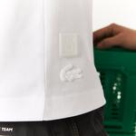 Lacoste X Minecraft Unisex Relaxed Fit Bisiklet Yaka Baskılı Beyaz T-Shirt