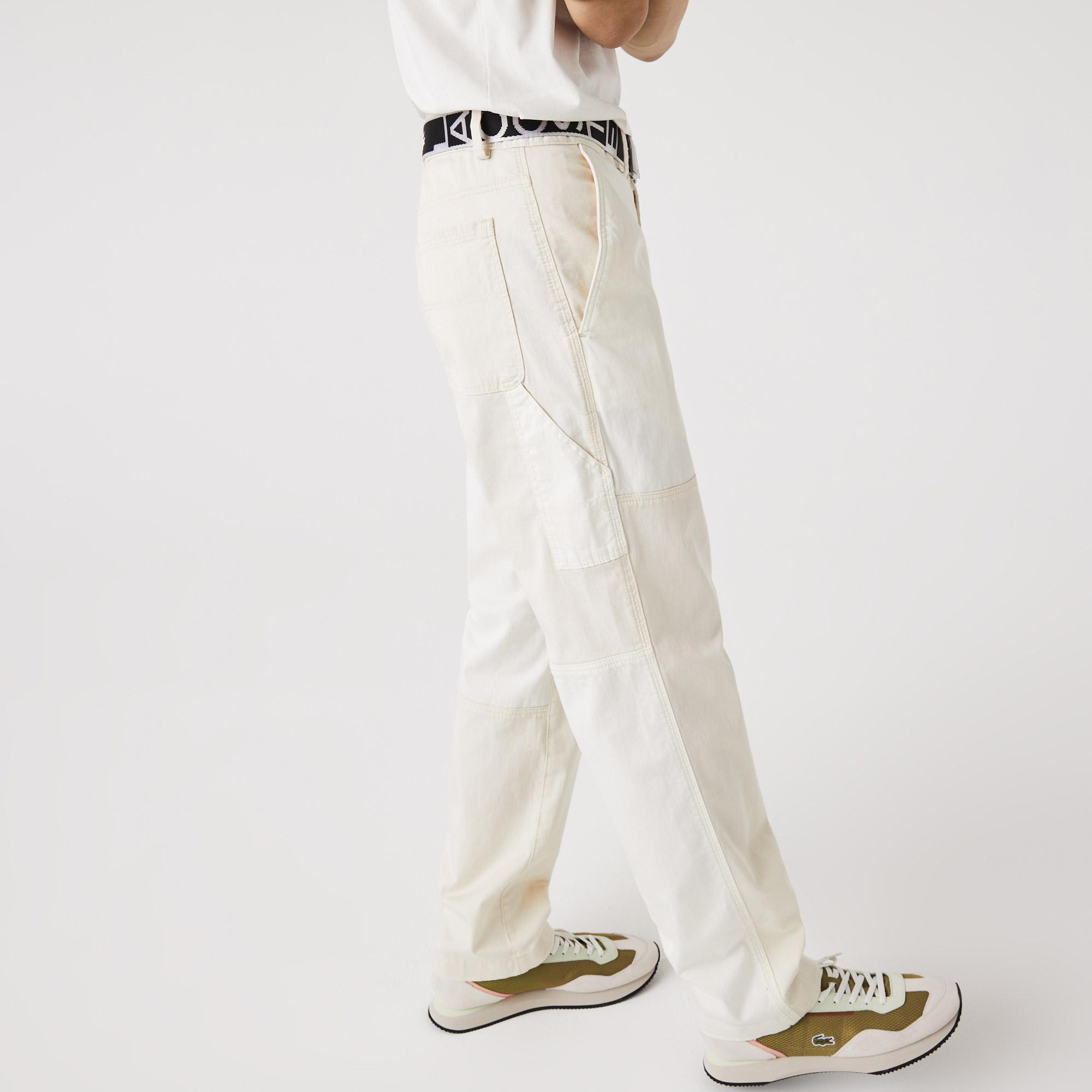 Lacoste L!VE Erkek Straight Fit Beyaz Pantolon. 7