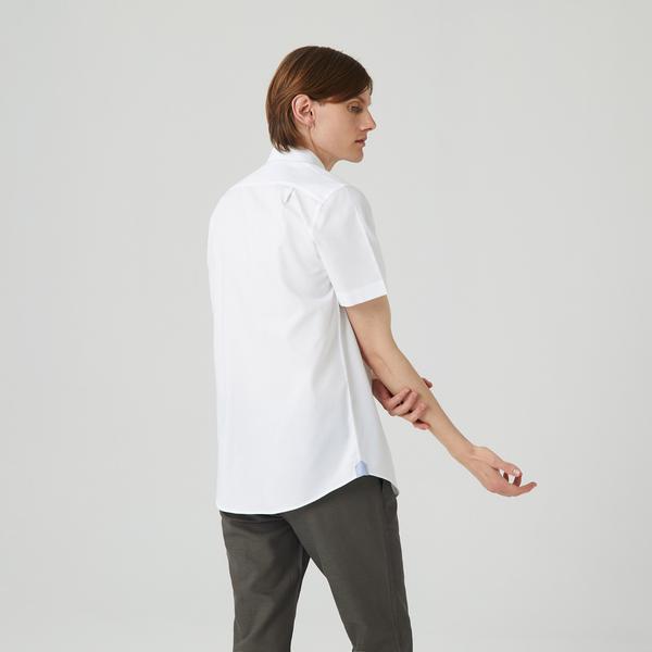 Lacoste Erkek Regular Fit Kısa Kollu Beyaz Gömlek