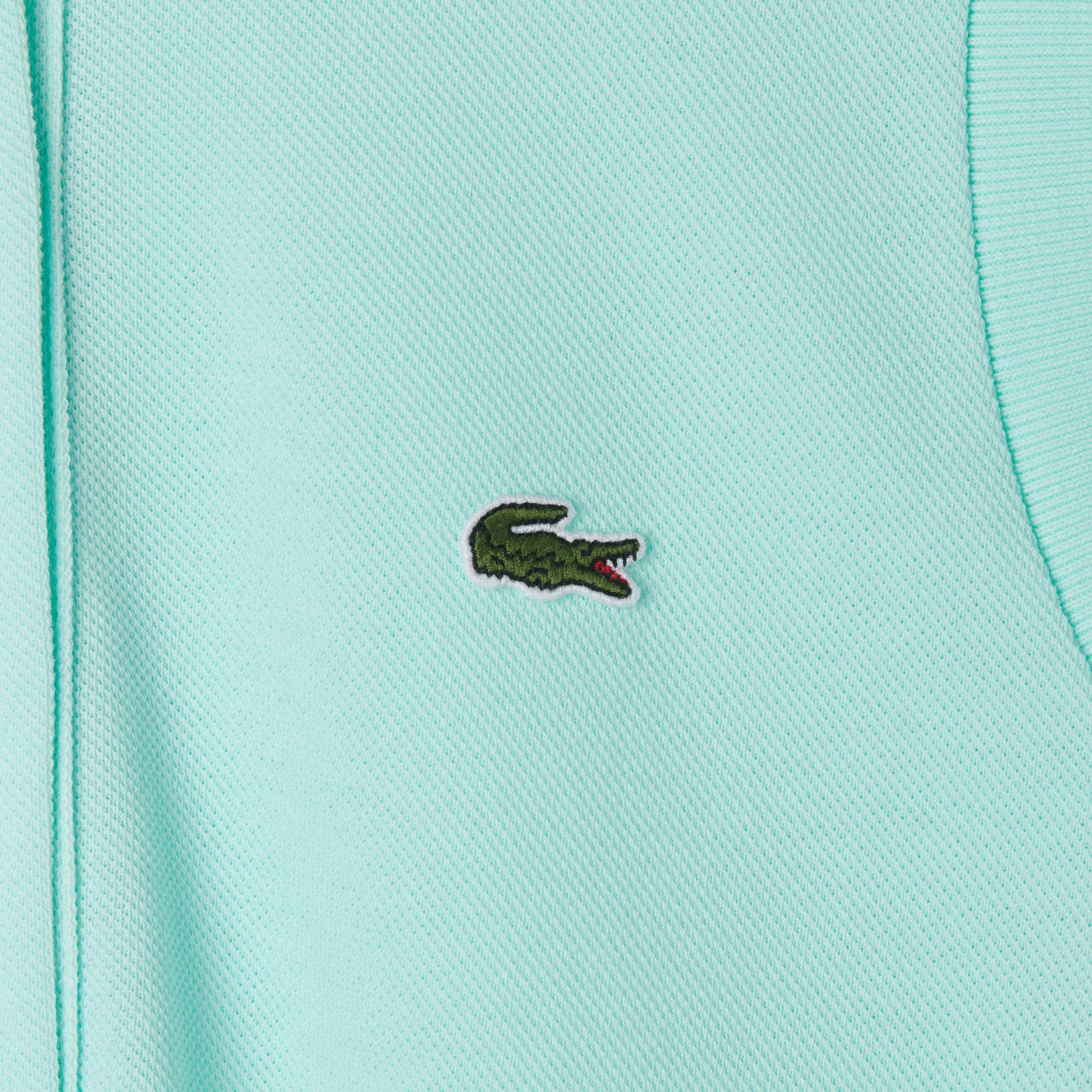 Lacoste Kadın Loose Fit Kolsuz Polo Yaka Açık Yeşil Elbise. 4