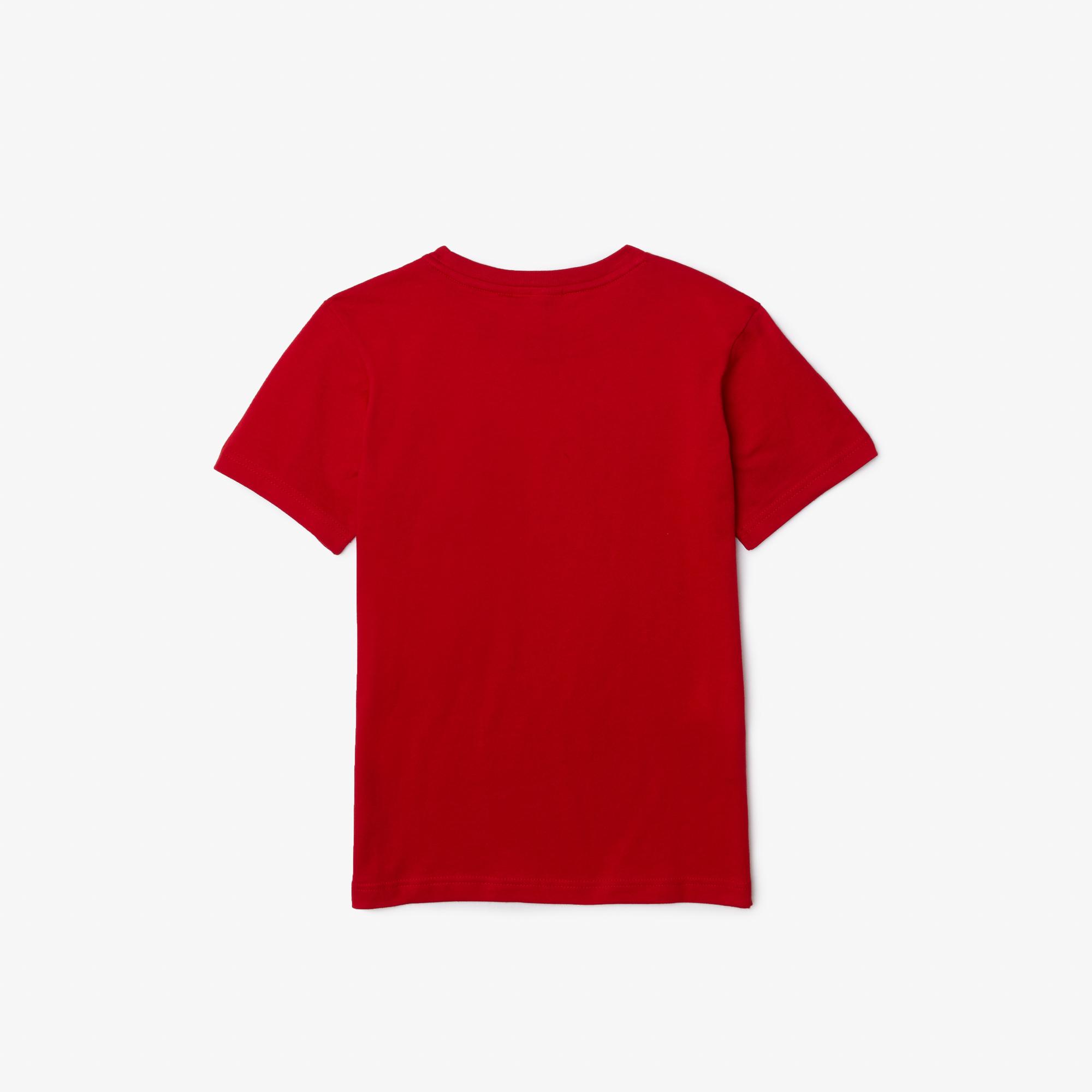 Lacoste Çocuk Bisiklet Yaka Kırmızı T-Shirt. 3