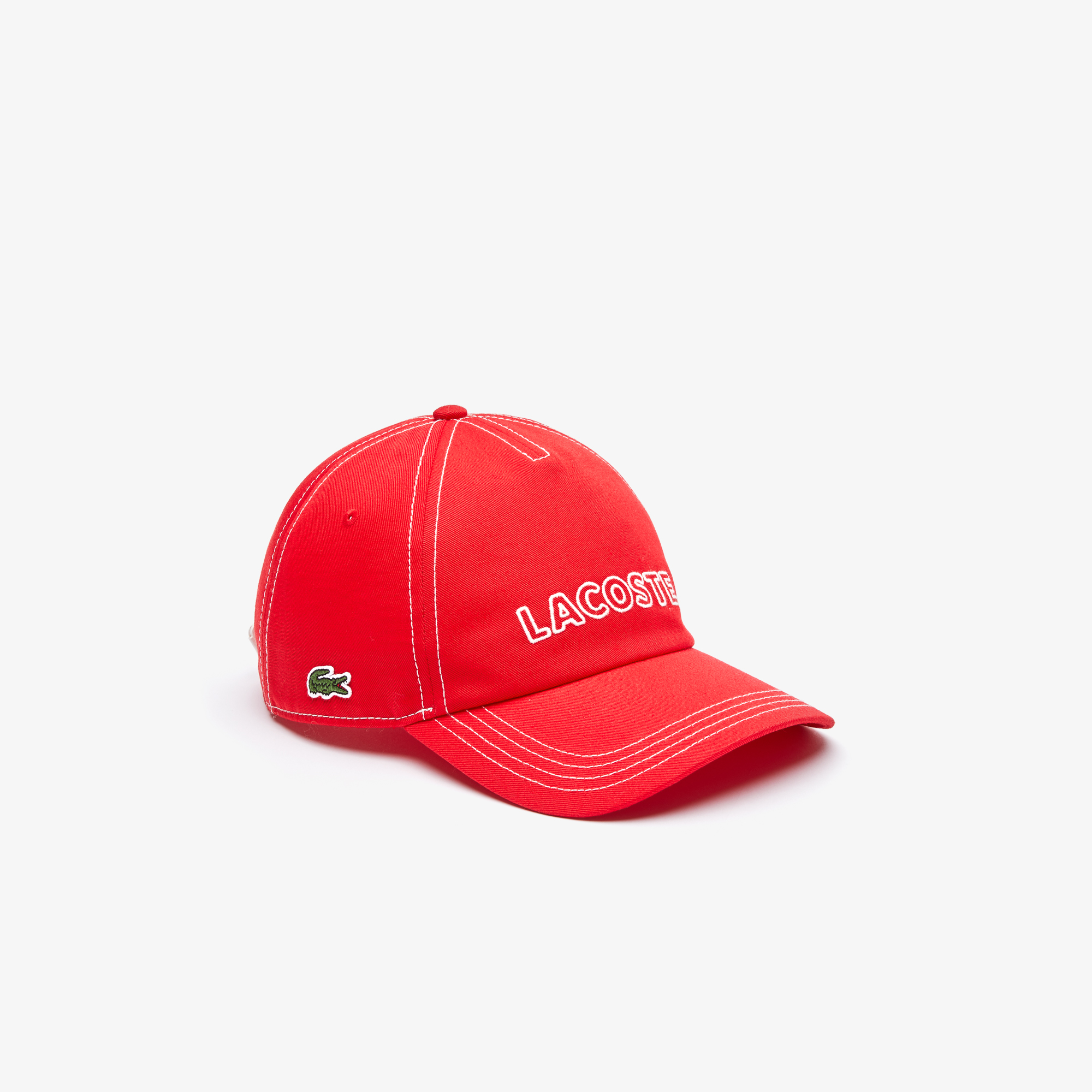 Lacoste Erkek Baskılı Kırmızı Şapka. 2