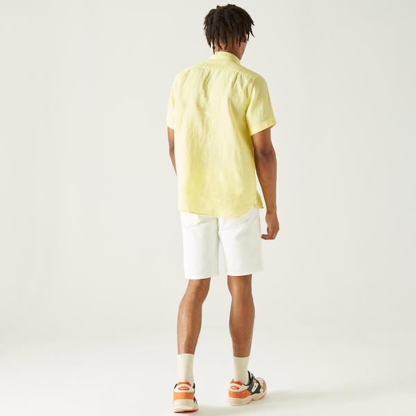 Lacoste Erkek Regular Fit Kısa Kollu Sarı Gömlek