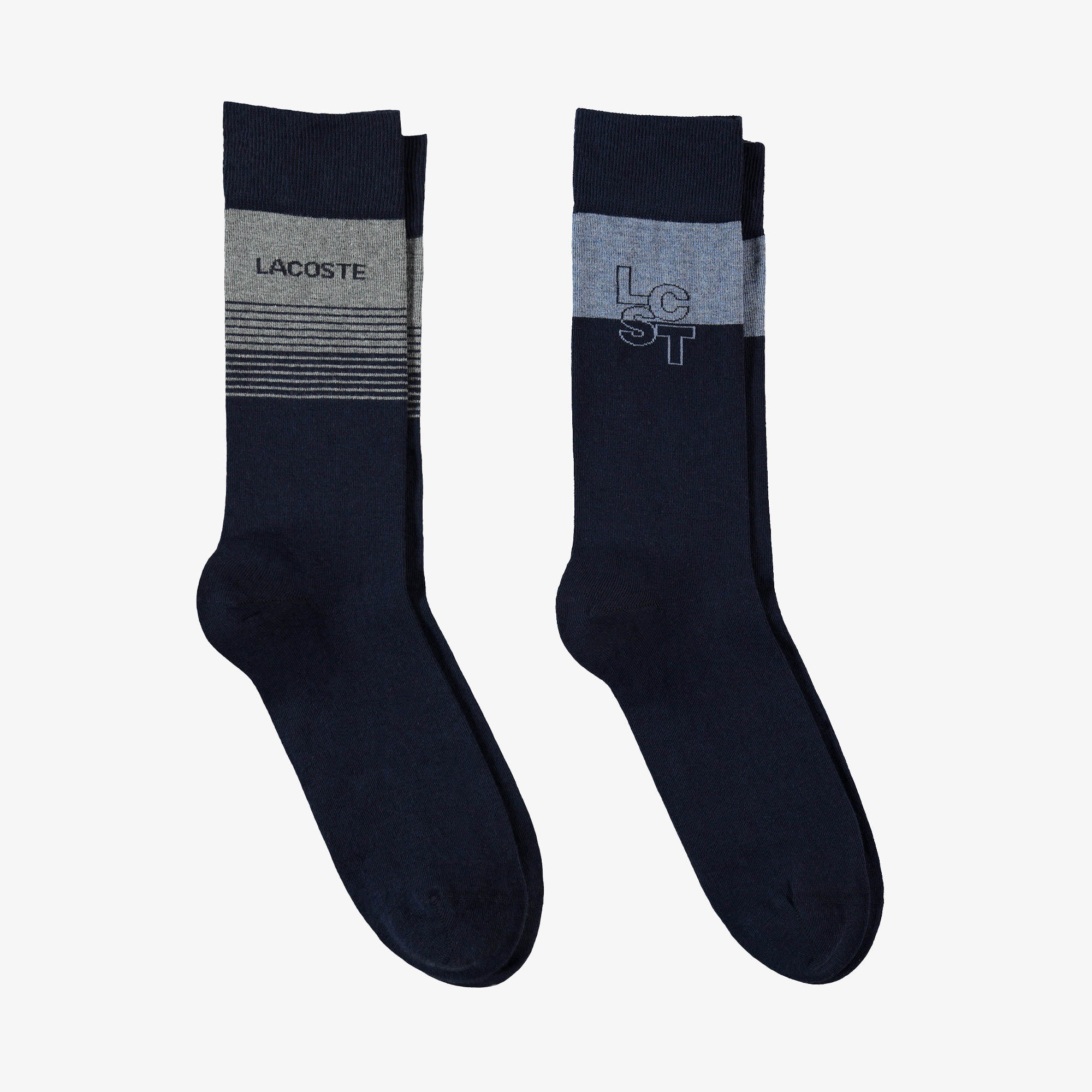 Lacoste Erkek Renk Bloklu 2'li Lacivert Çorap. 1