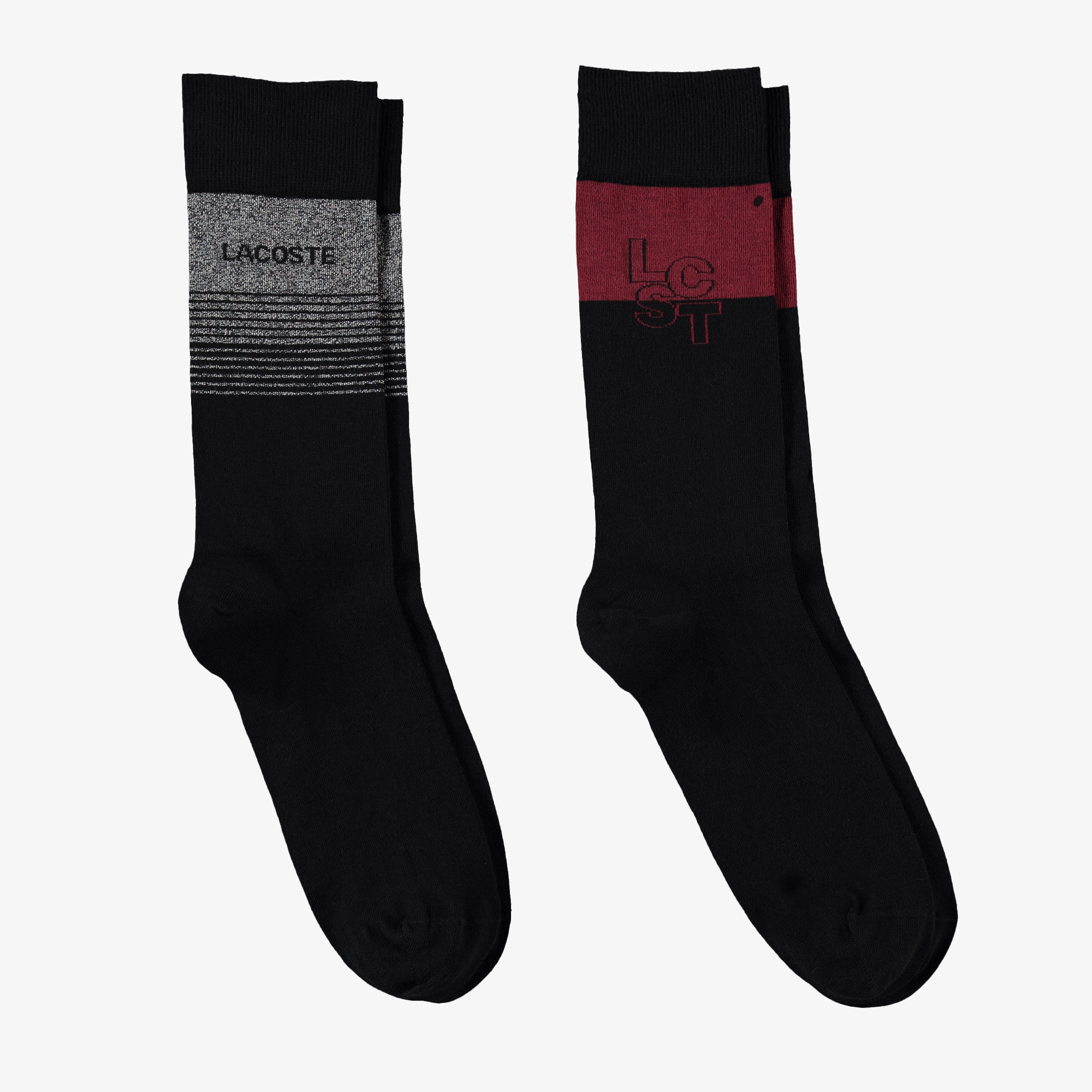 Lacoste Erkek Renk Bloklu 2'li Siyah Çorap. 1