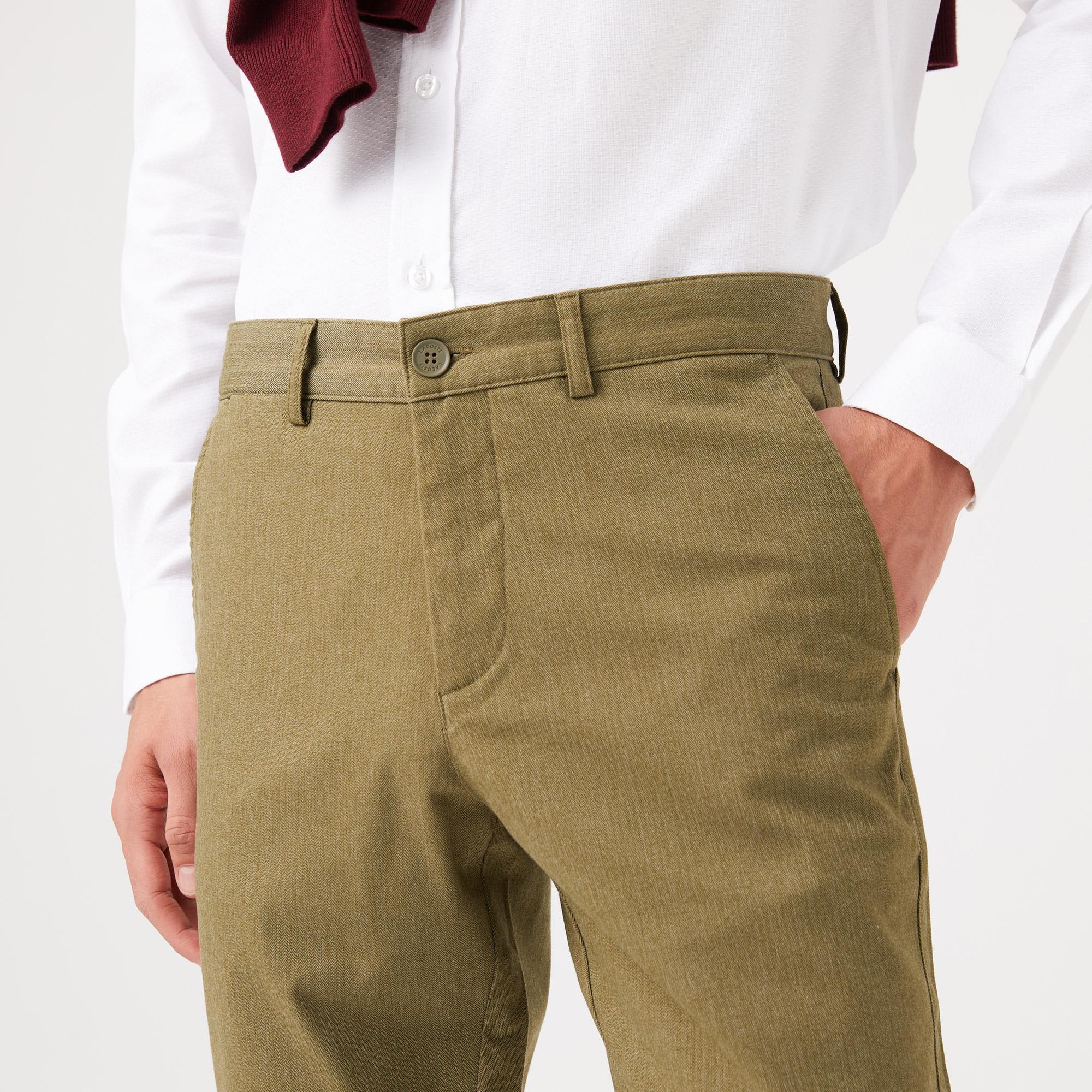 Lacoste Erkek Slim Fit Yeşil Pantolon. 5