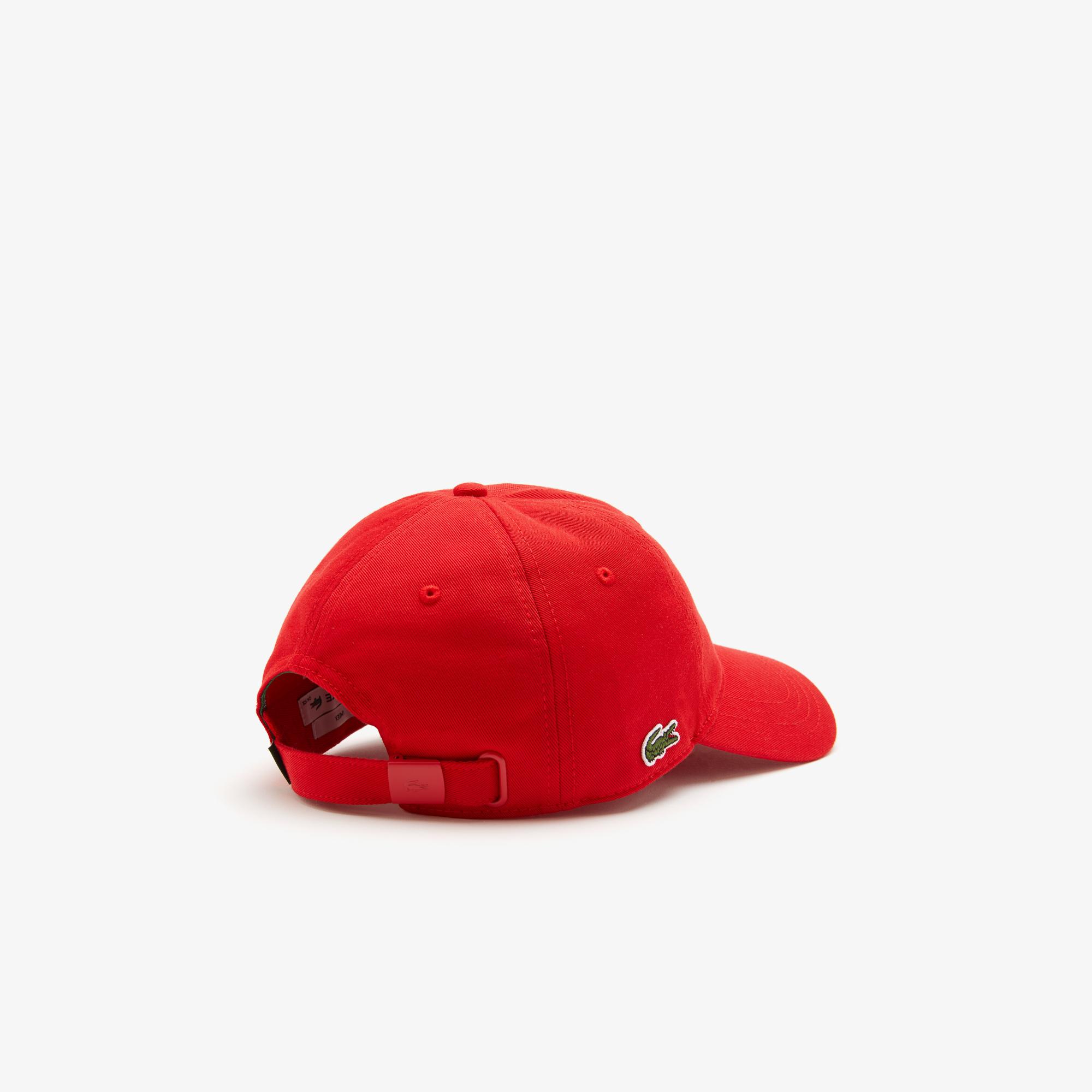 Lacoste Unisex Organik Pamuk Kırmızı Şapka. 3