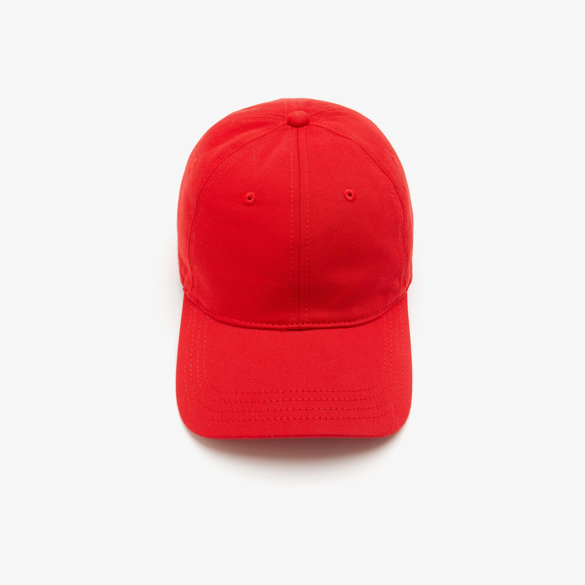 Lacoste Unisex Organik Pamuk Kırmızı Şapka. 4