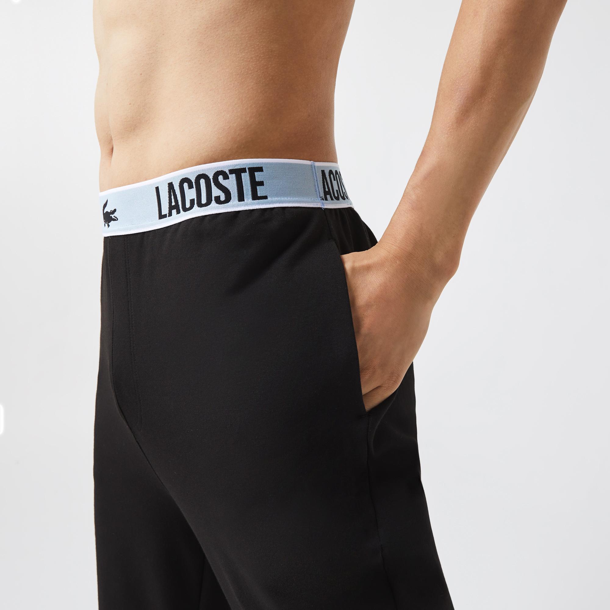 Lacoste Active Erkek Straight Fit Baskılı Siyah Pijama Altı. 7